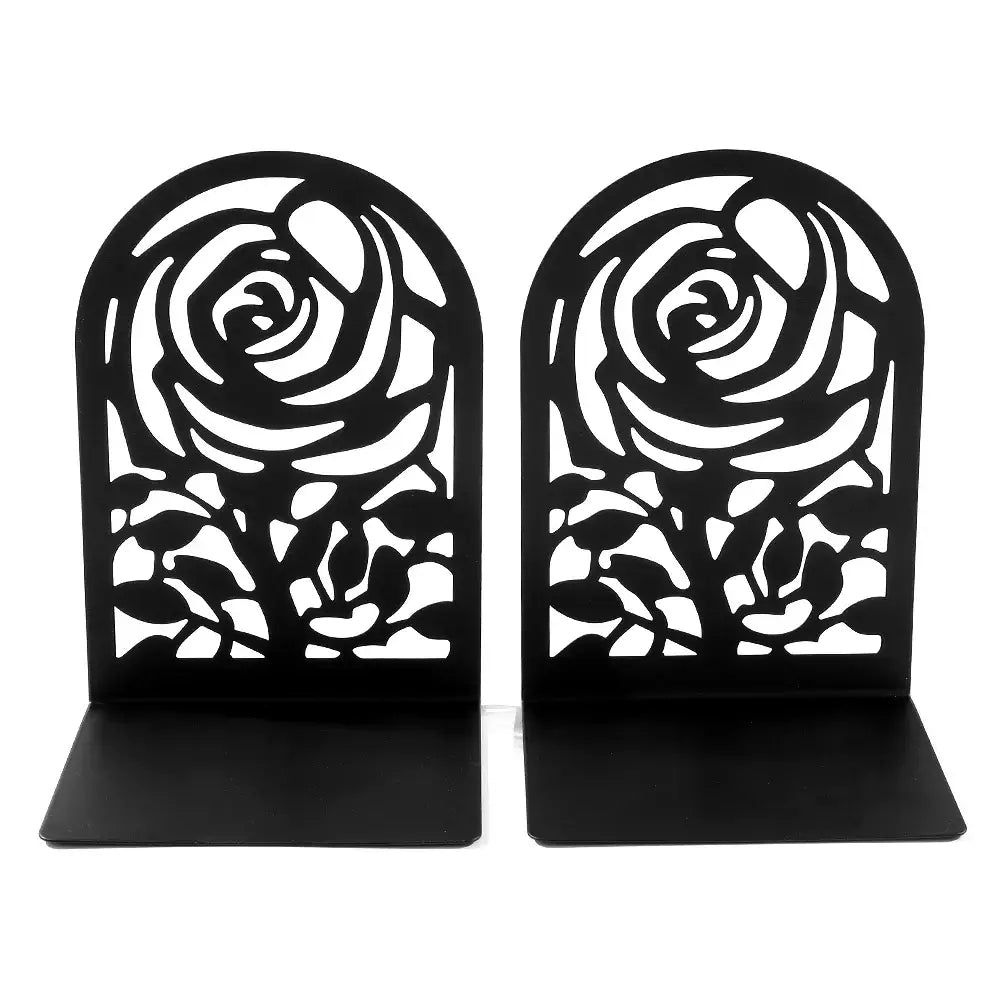 chic rose inspired bookends made of metal