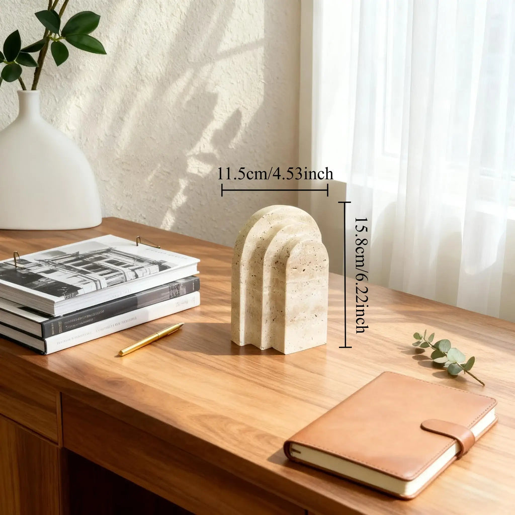 unique stone bookend for shelves
