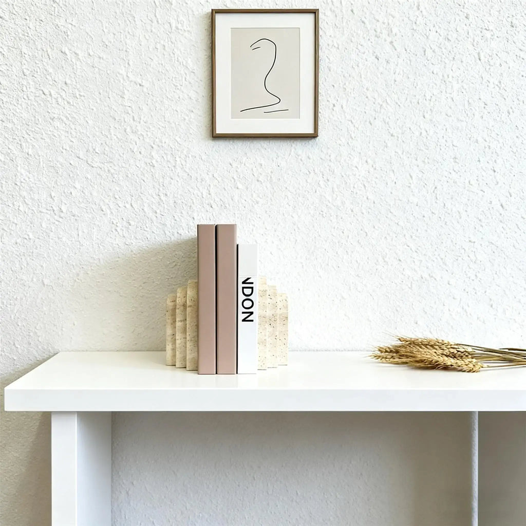 stylish stone bookend for home decor