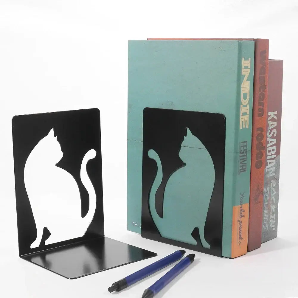 cat themed bookend for stylish home decor