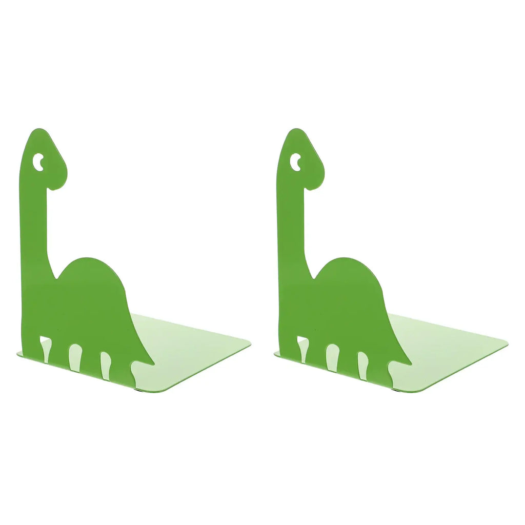 metal bookend with dinosaur design