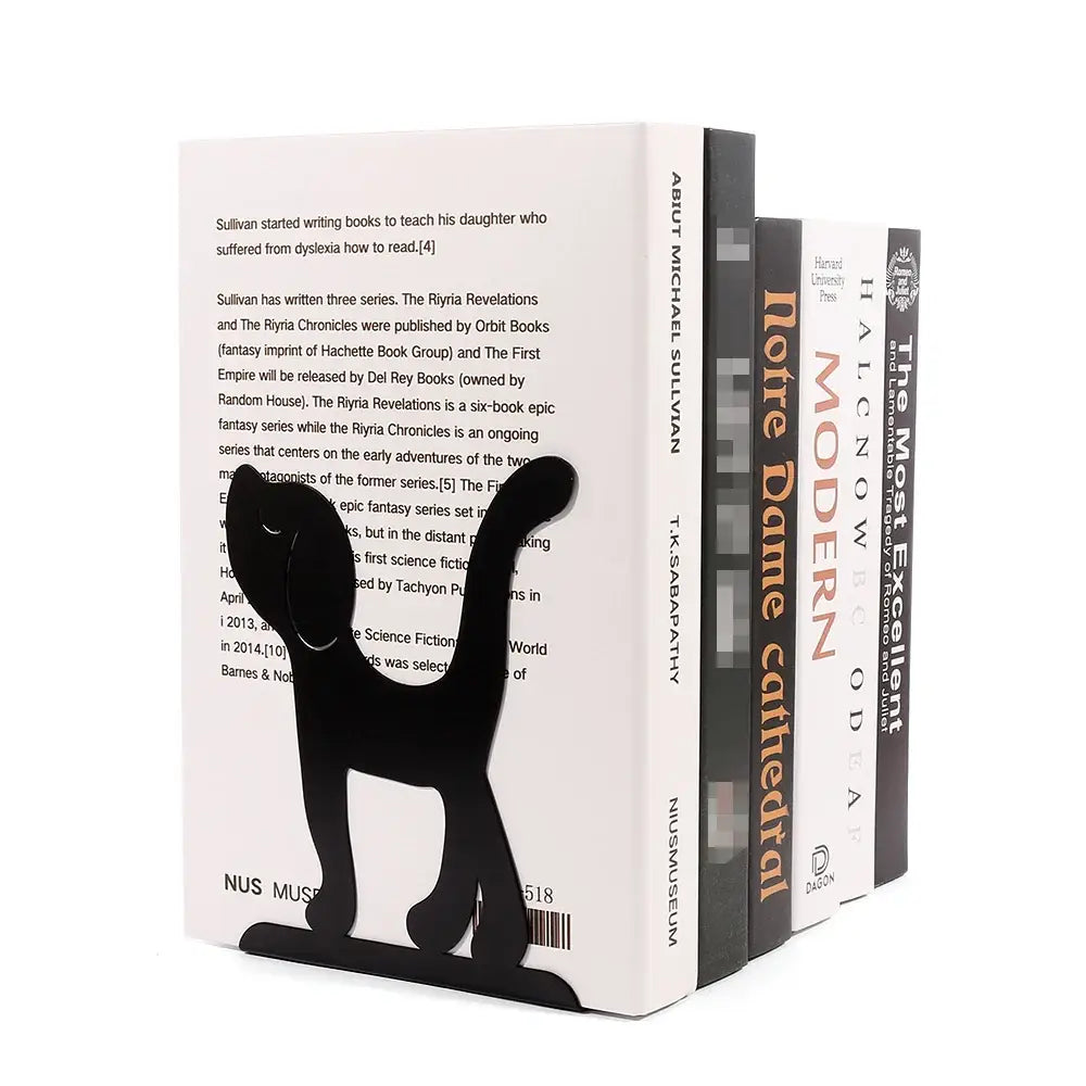 dog bookend for bookshelf