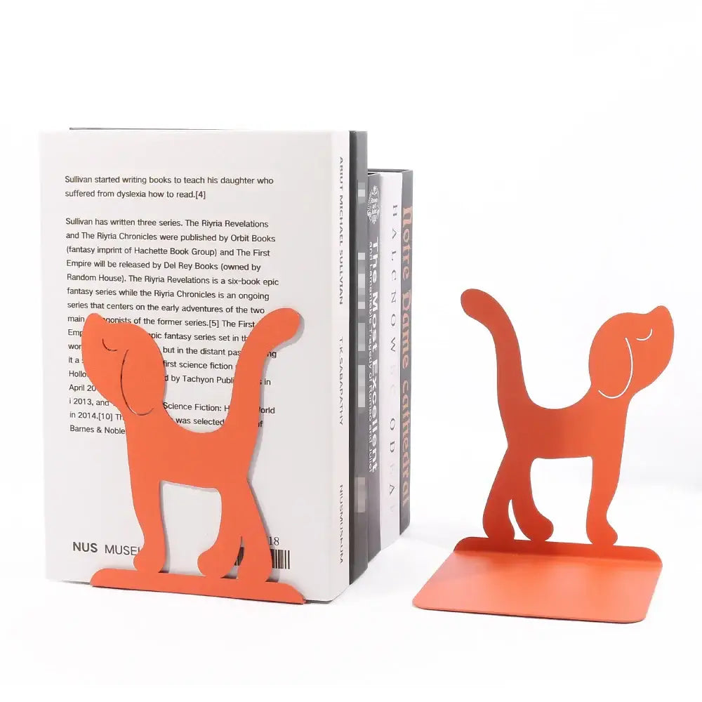 unique dog bookend for shelves