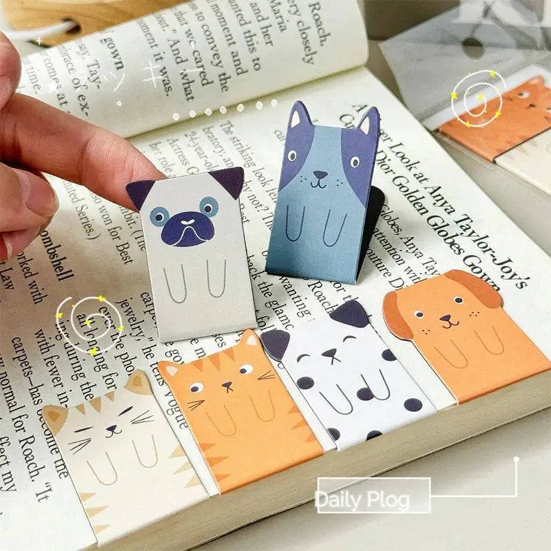 dog lovers magnetic bookmark set