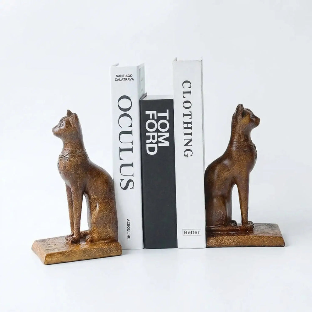 Egyptian cat bookend