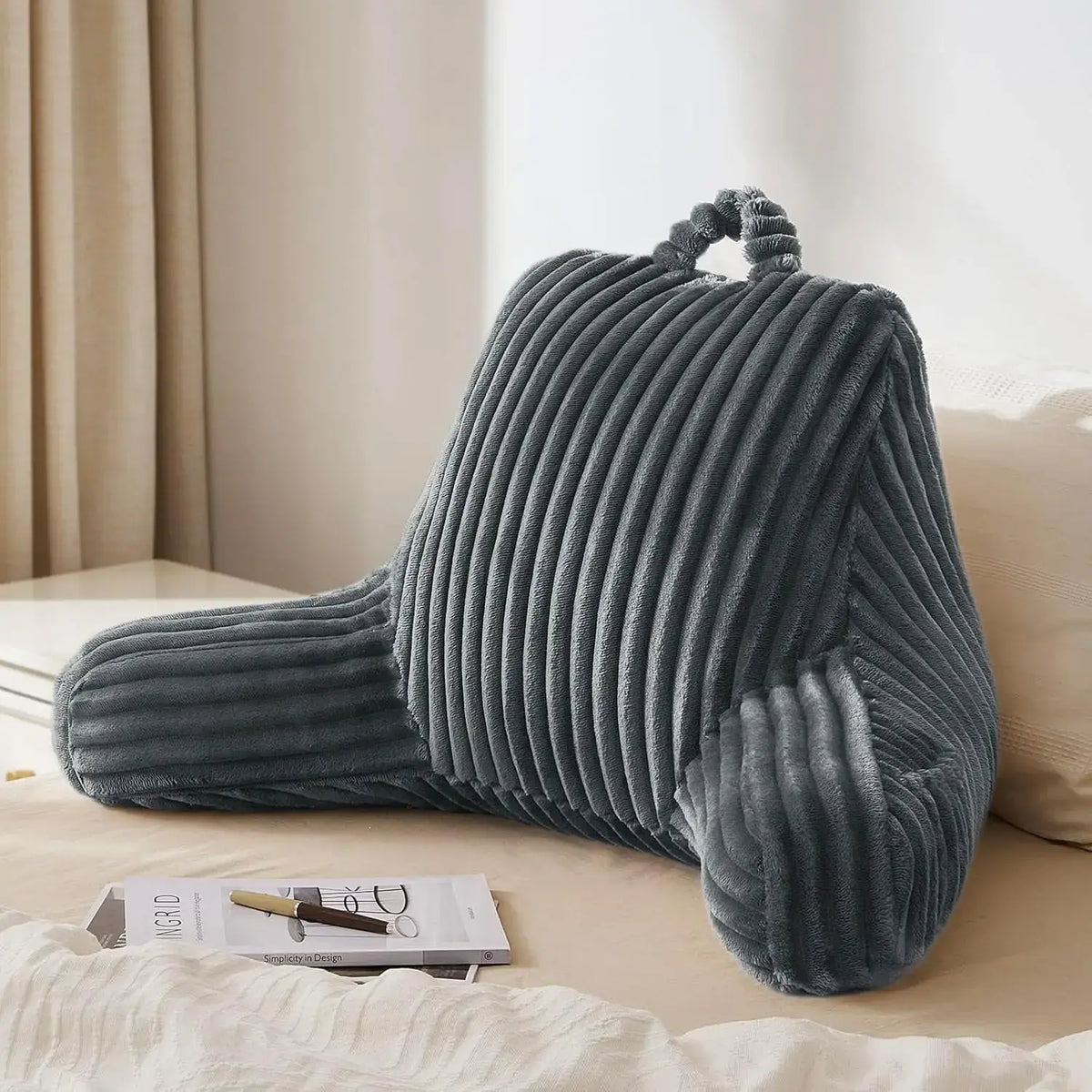 comfortable reading pillow for ergonomic support