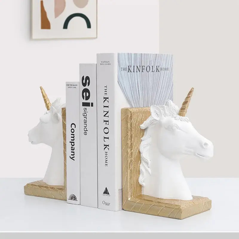 artistic bookend featuring fantasy motifs