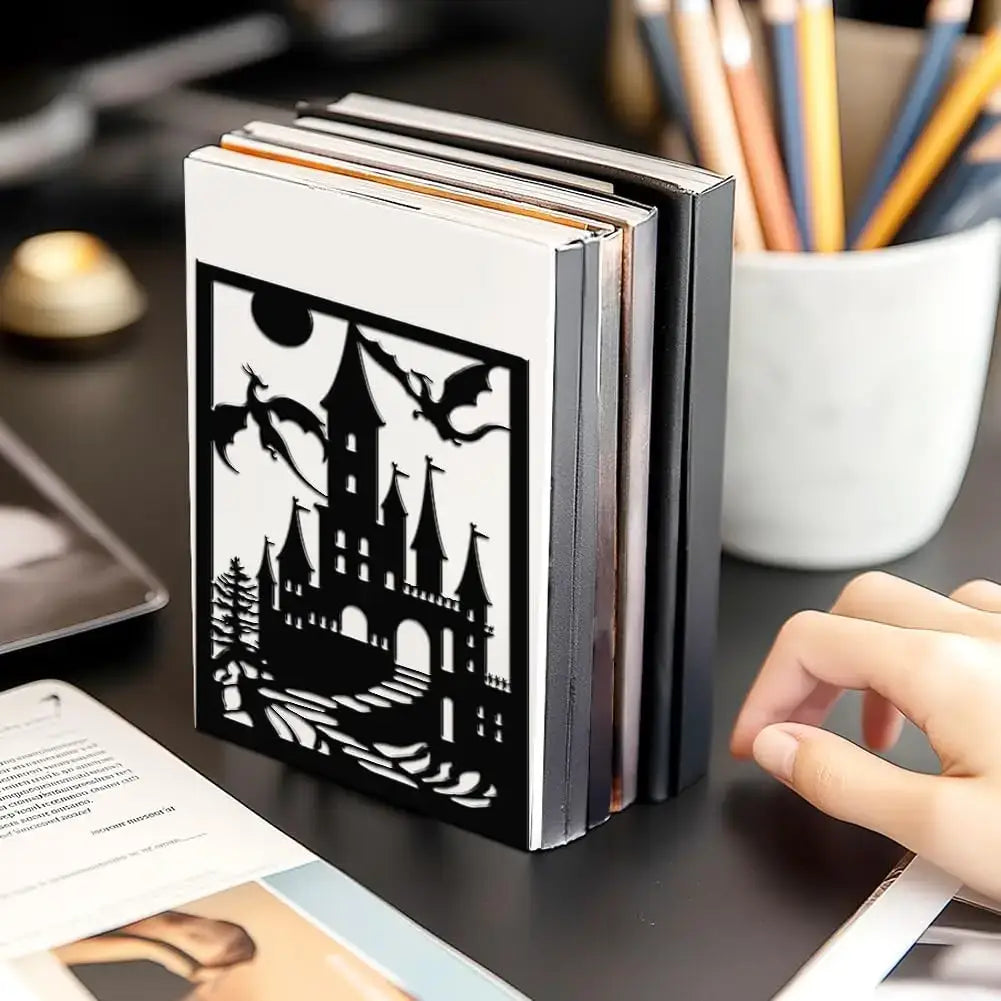 fantasy dragon design bookend for bookshelves