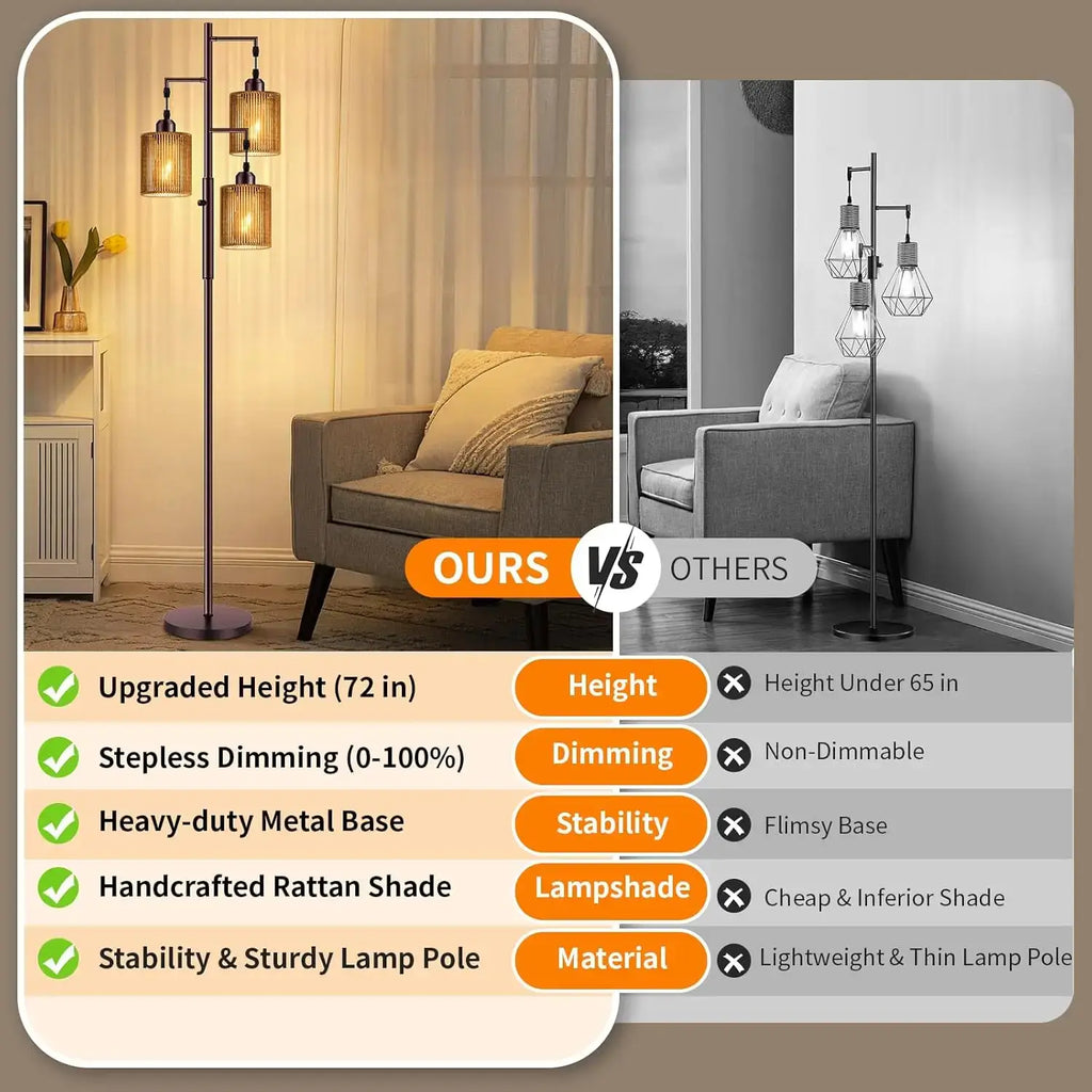 adjustable floor lamp with warm light