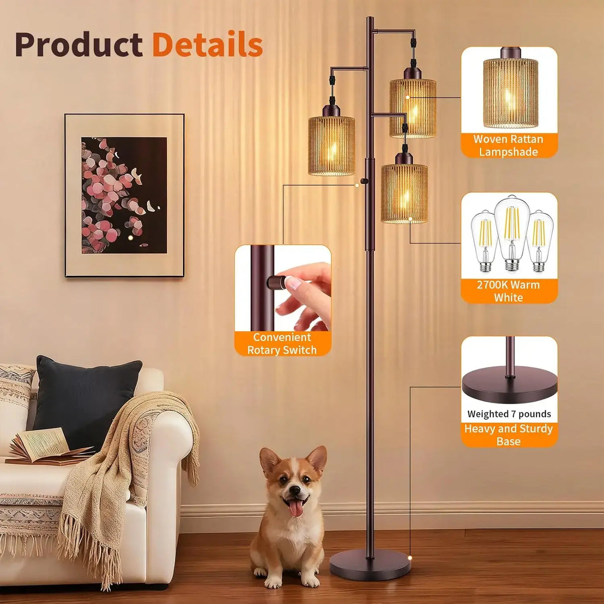 contemporary standing lamp for cozy spaces