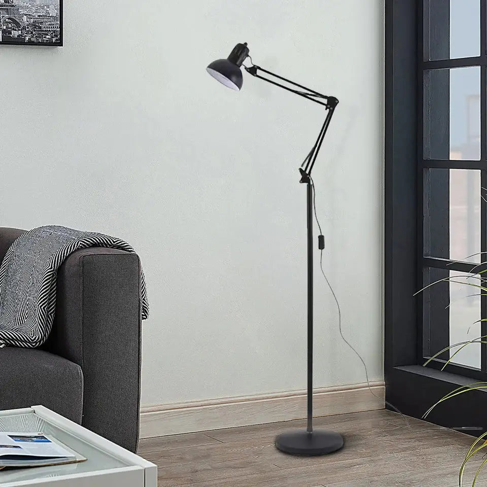 adjustable floor lamp with integrated reading light