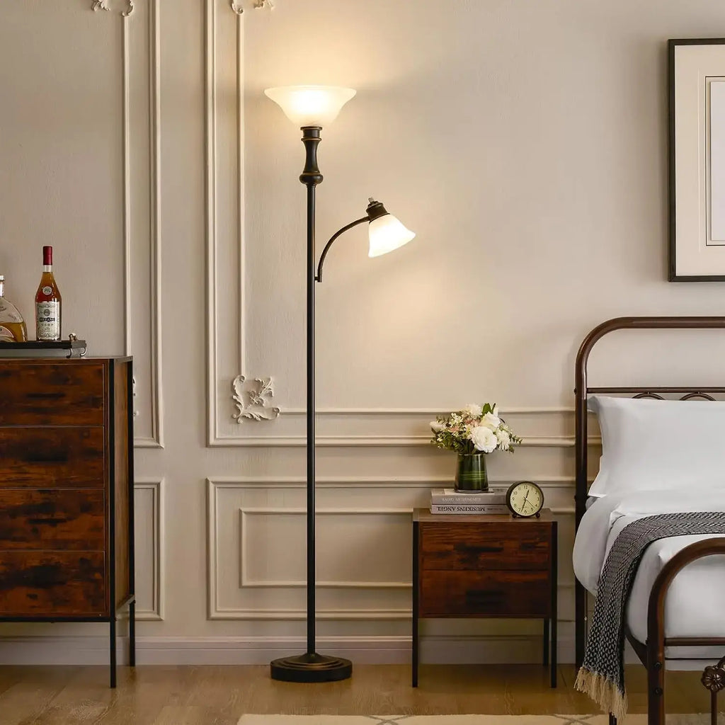 elegant floor lamp providing soft light