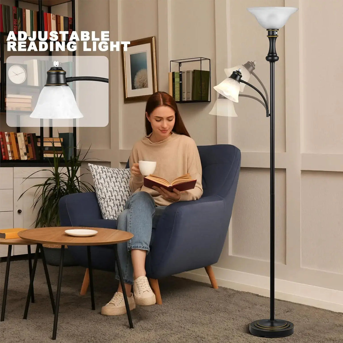 modern floor lamp with reading light