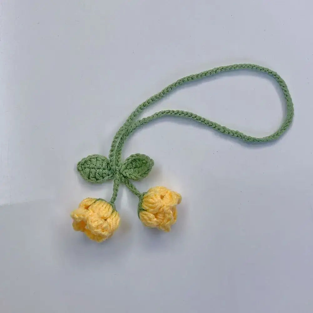 vibrant crochet flower bookmark design