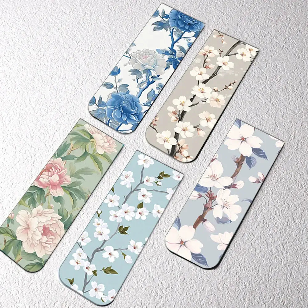 bookmarks with vibrant floral designs