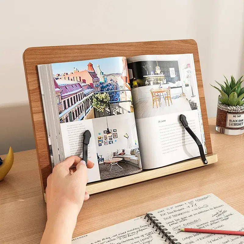 wooden book holder