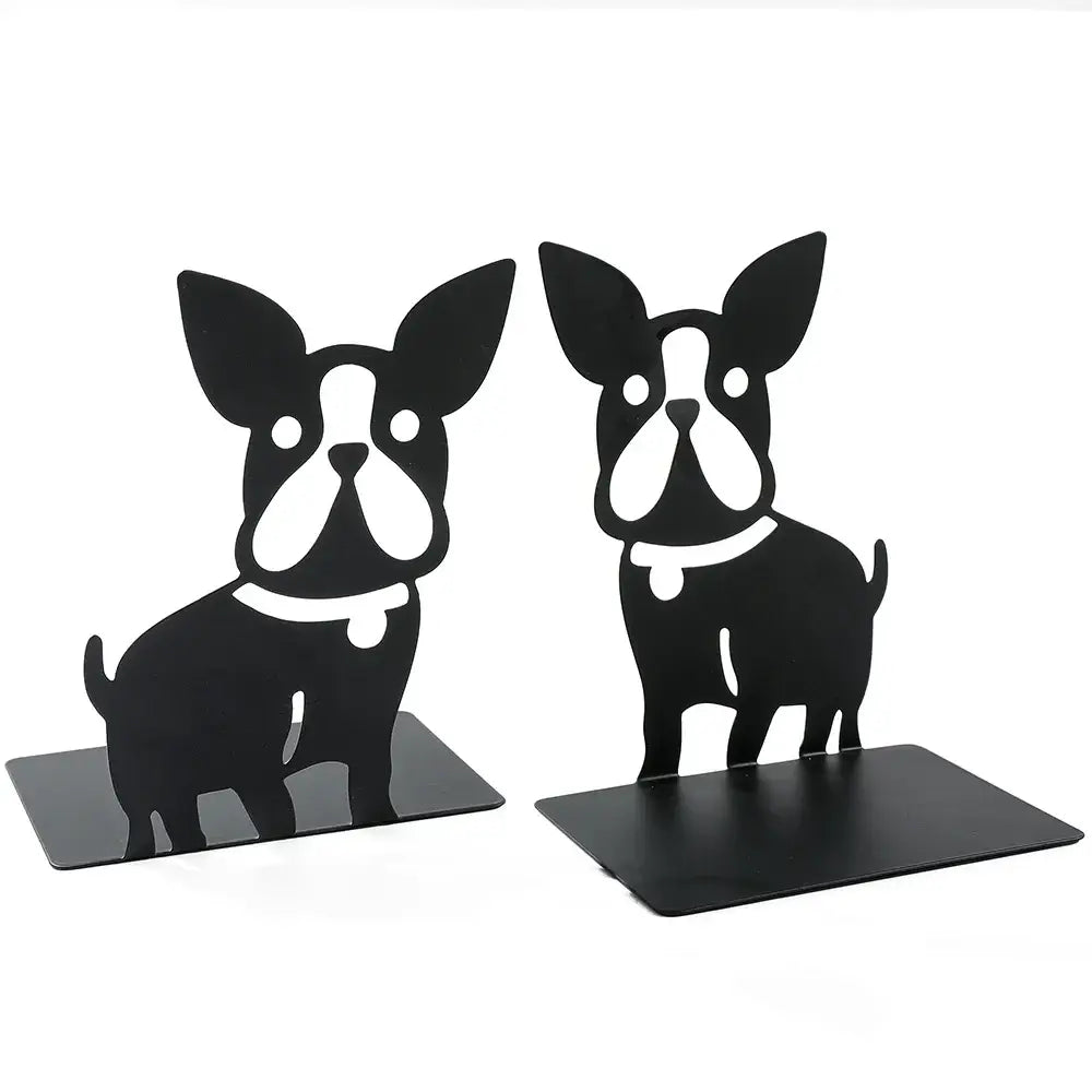 decorative metal bookend featuring French Bulldog