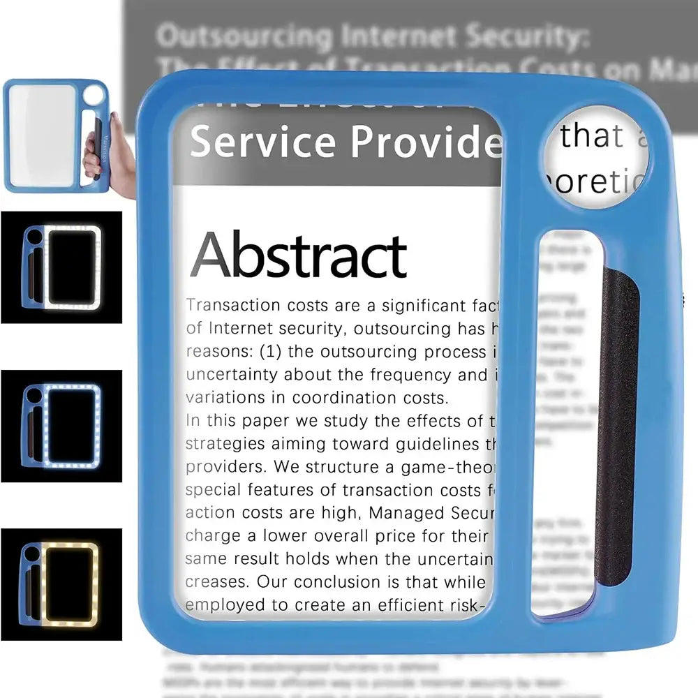 full page magnifier with LED light