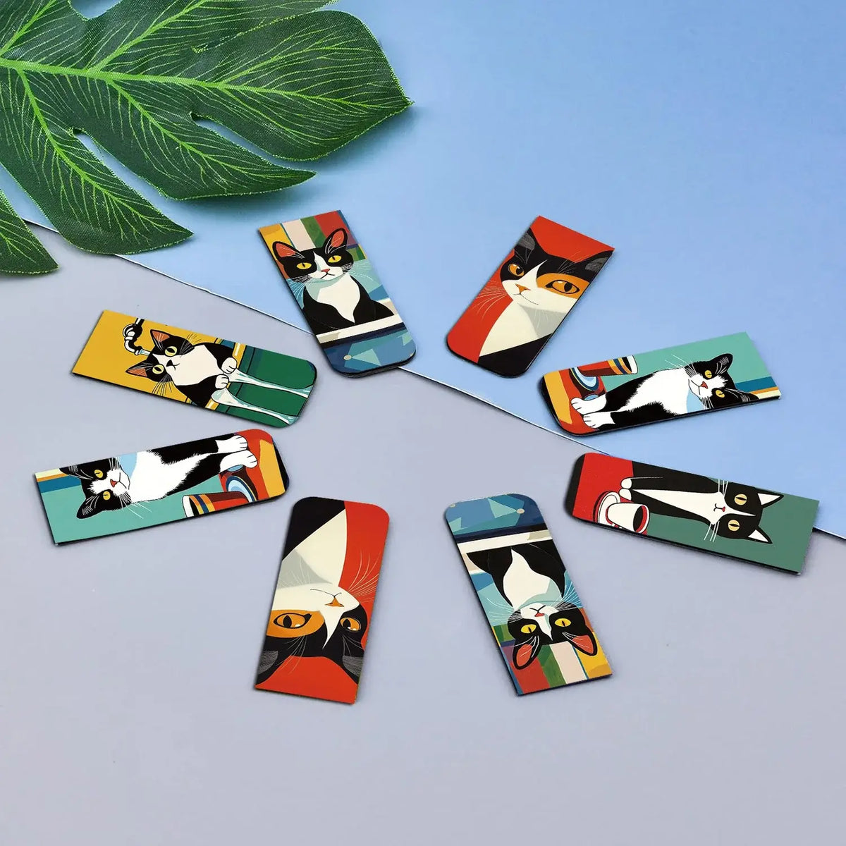 cute cat magnetic bookmark set
