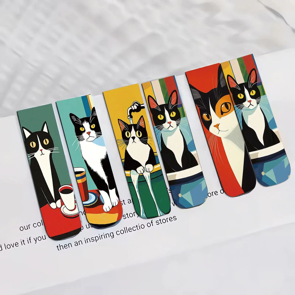 funny cat shaped page markers