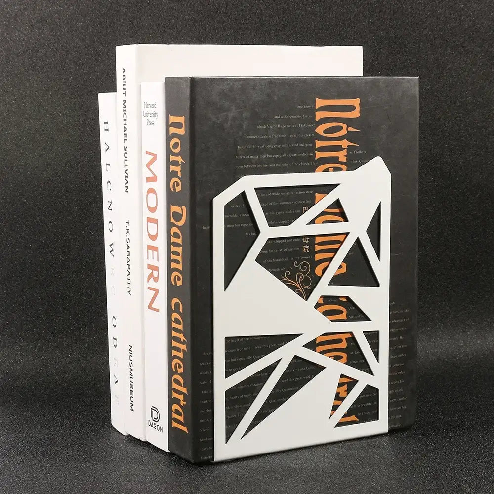 decorative bookend in geometric shape