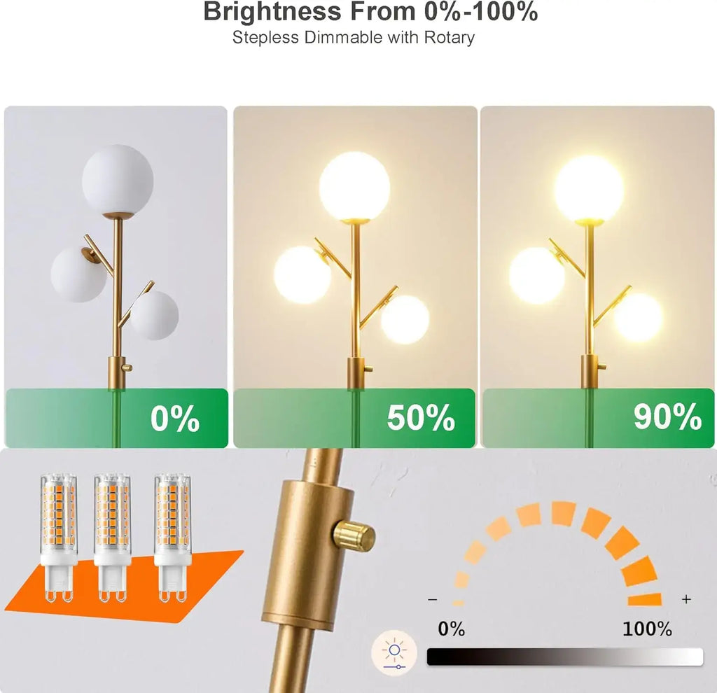 stylish gold reading lamp