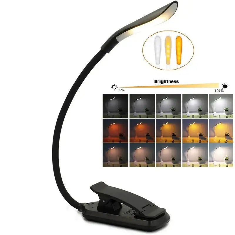 clamp-on gooseneck light for reading