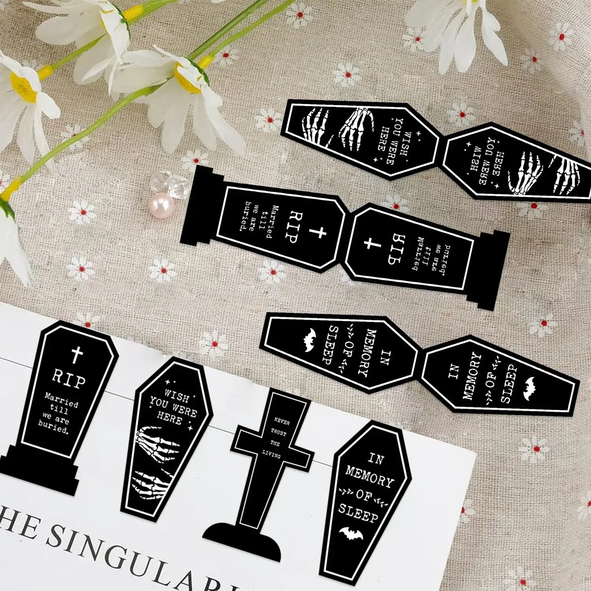 dark themed magnetic page markers