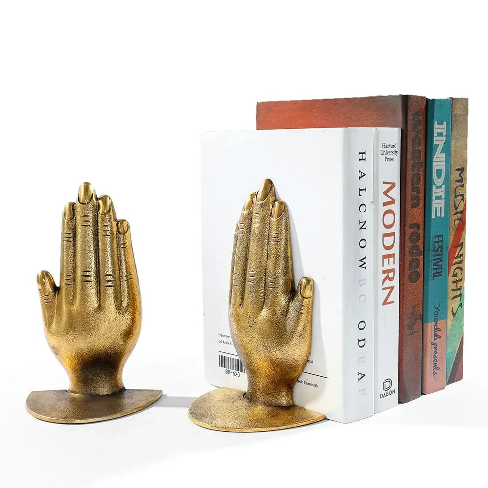 Hand-shaped bookends