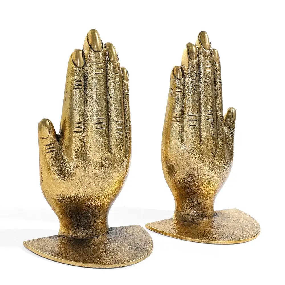 modern hand style bookends