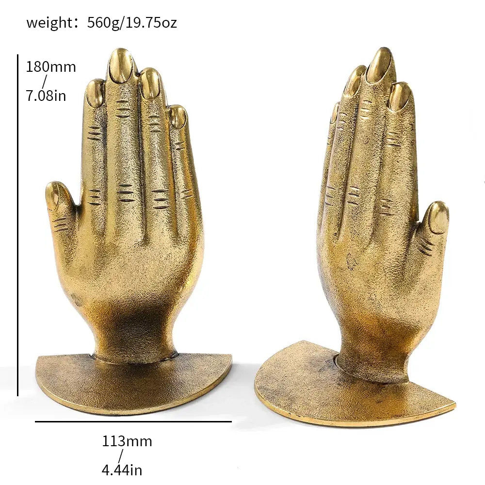 stylish hand form book supports