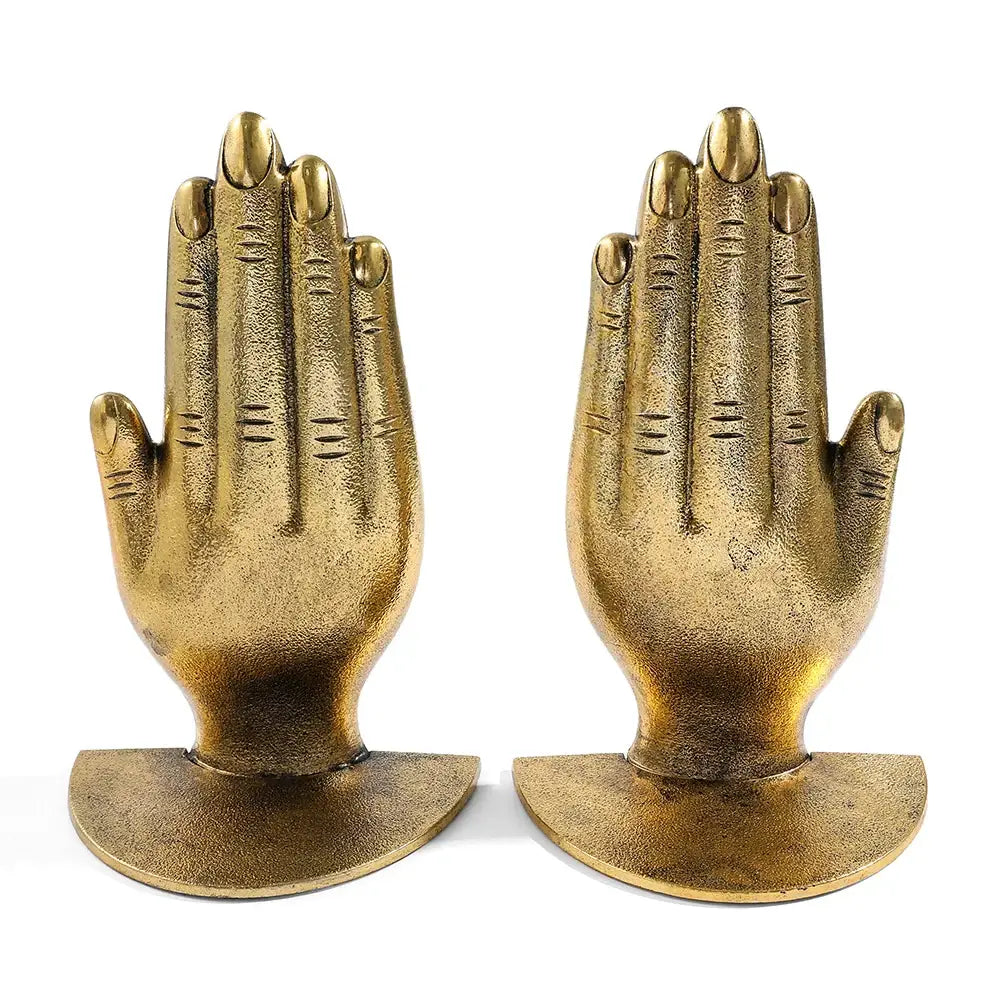decorative bookends shaped like hands