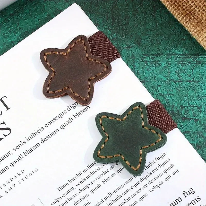 magnetic leather bookmark handmade