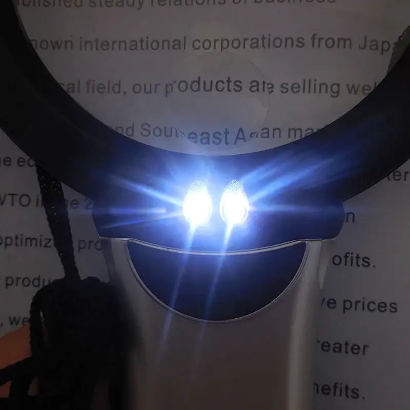 lighted hands free magnifier for reading