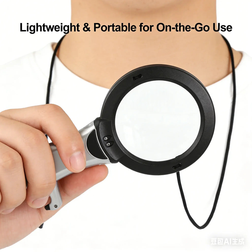 hands free magnifying glass with LED light