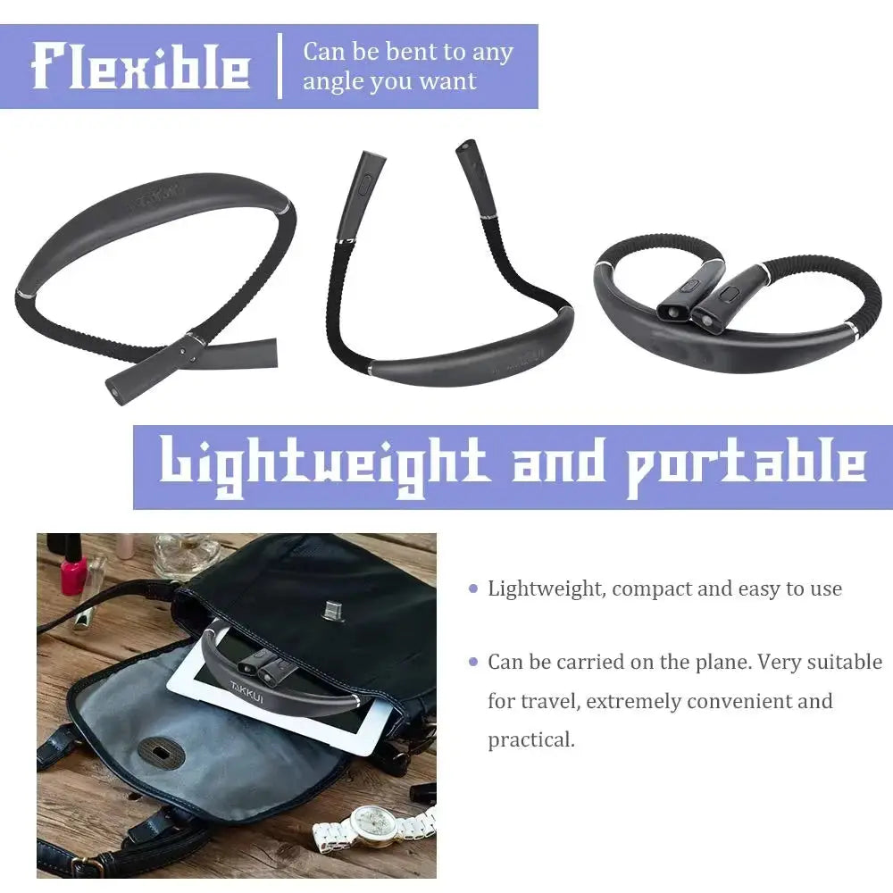 adjustable book light with hands-free feature
