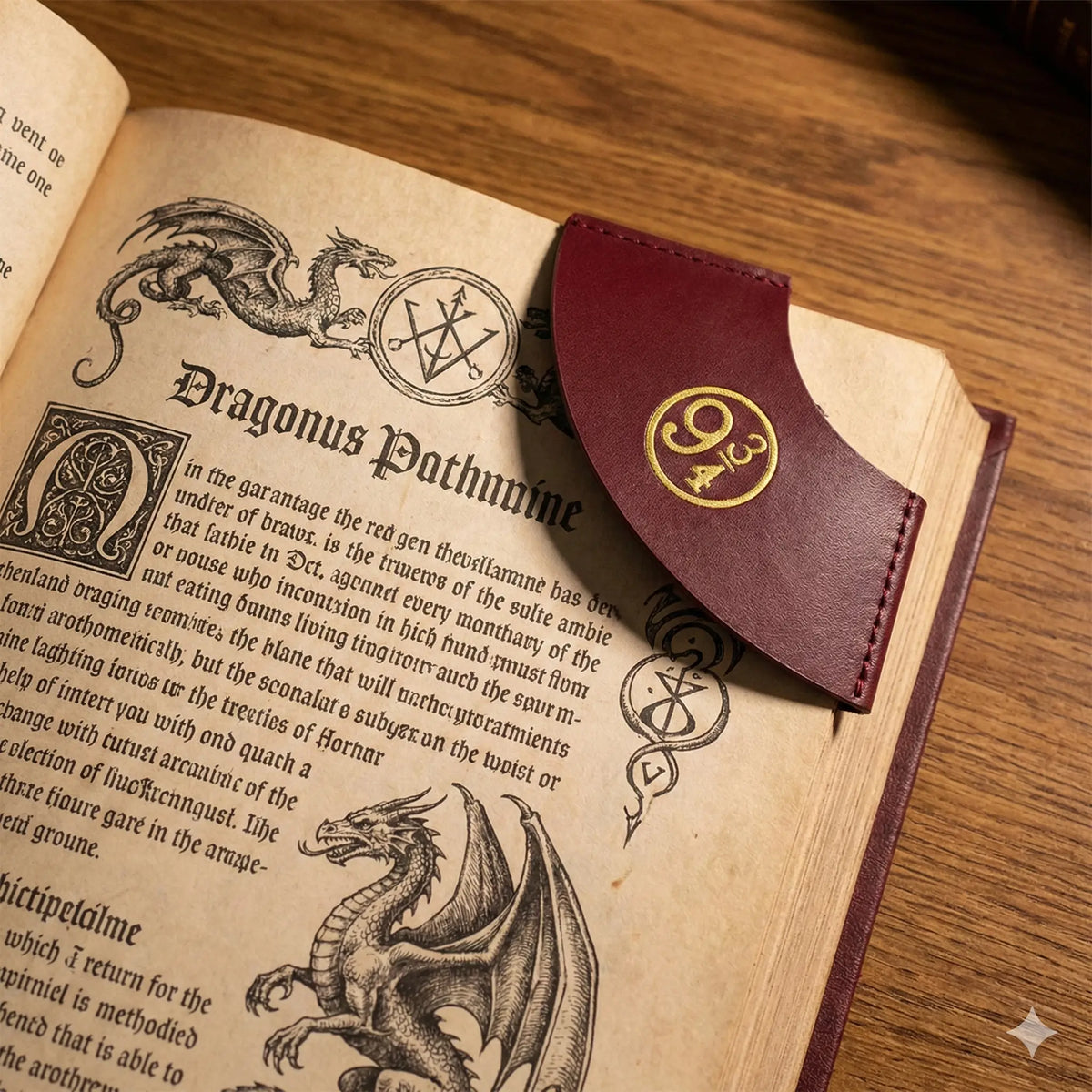 leather bookmark inspired by harry potter