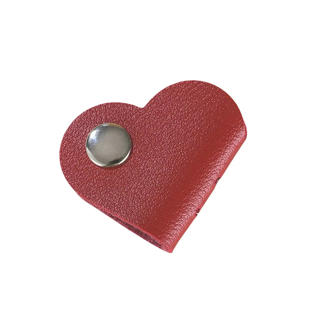 stylish leather bookmark featuring heart motif