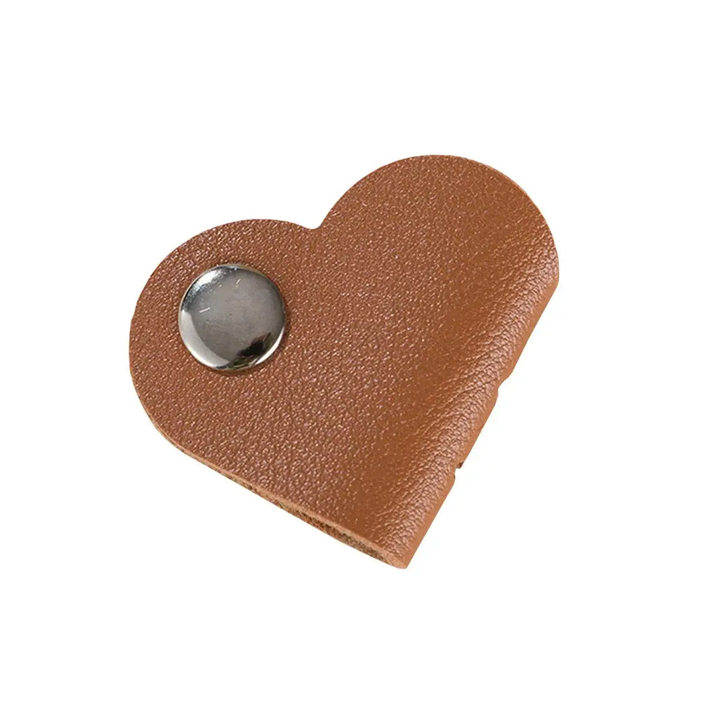 handcrafted heart shaped leather bookmark