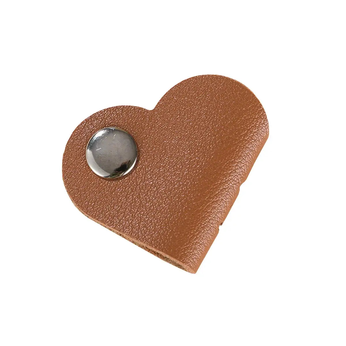 handcrafted heart shaped leather bookmark