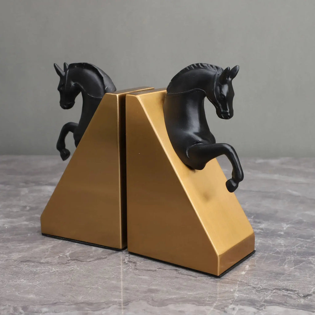 equestrian style bookend for books