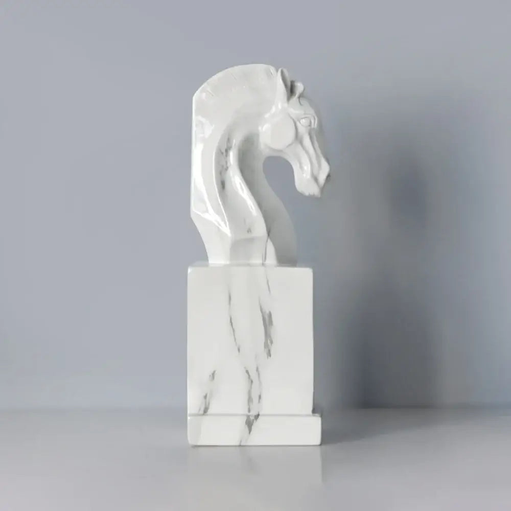 stylish horse themed marble bookend