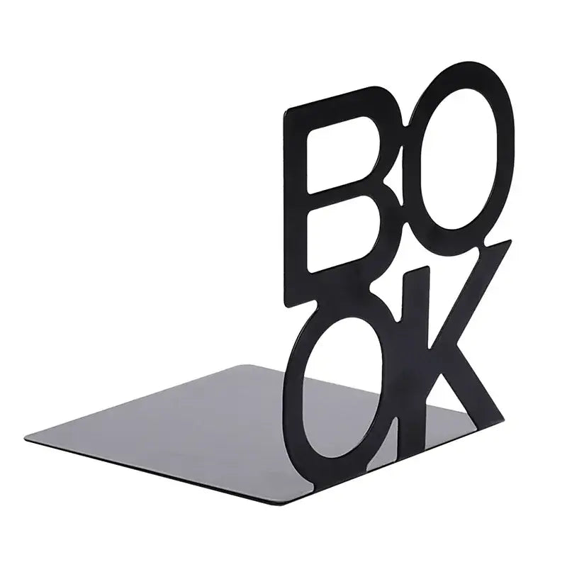 stylish metal bookend for bookshelf