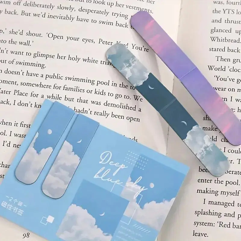 elegant magnetic bookmark showcasing serene landscape