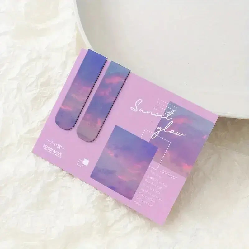 colorful landscape bookmark for organizing books