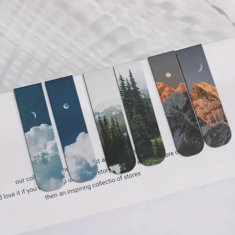 magnetic bookmark featuring landscape design
