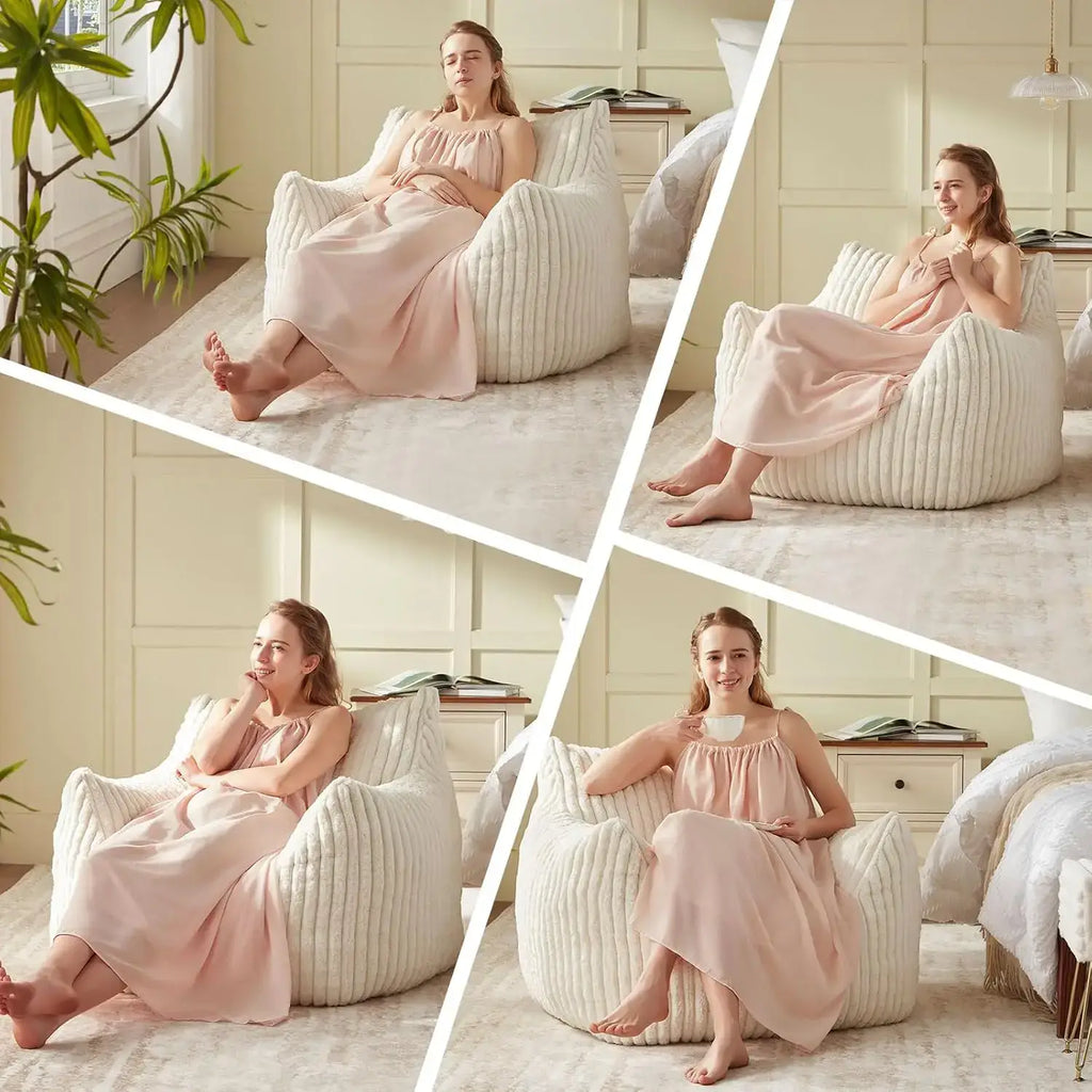 plush armchair ideal for bedrooms