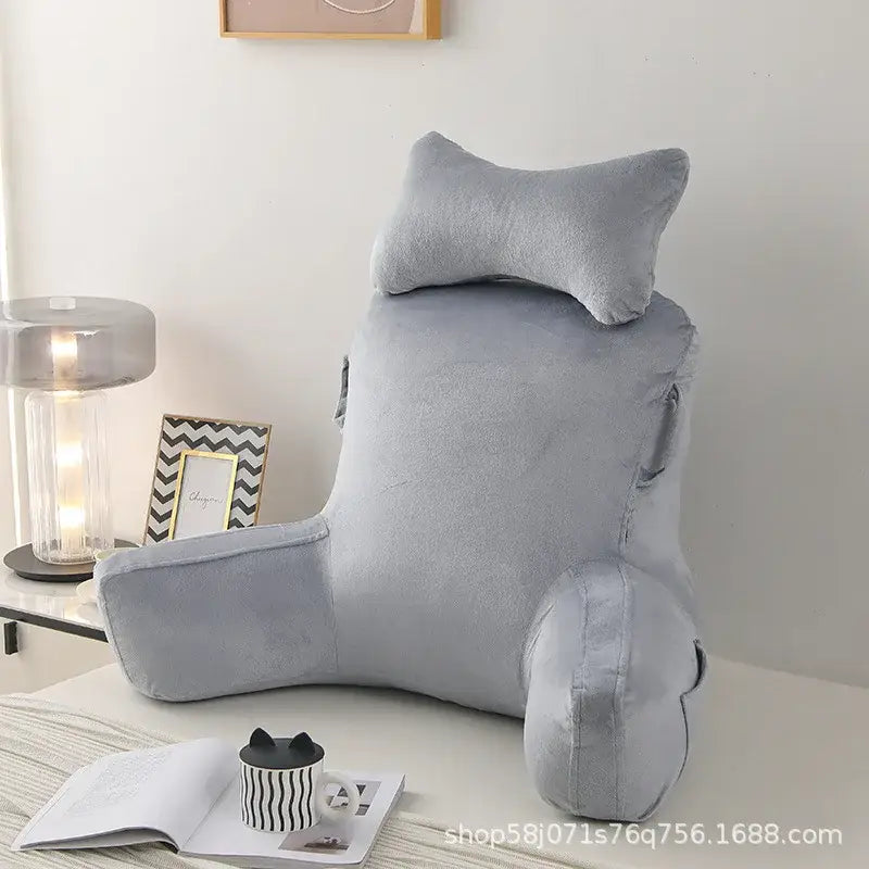 comfortable reading pillow with arms