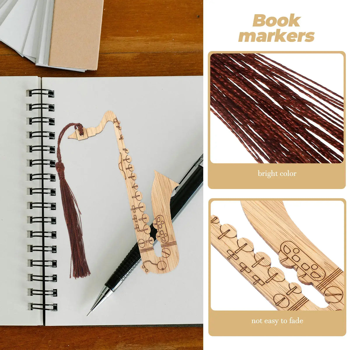 intricate laser engraved wooden bookmarks