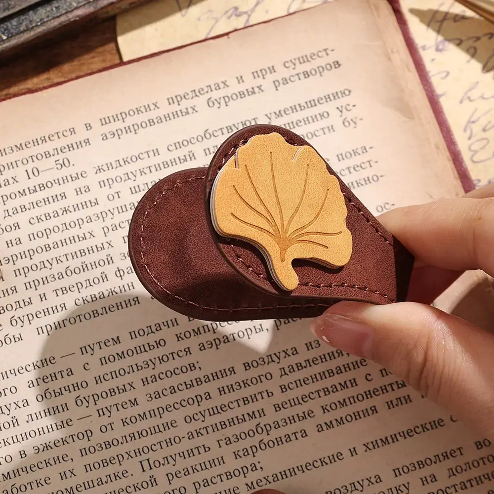 unique leather bookmark with magnet
